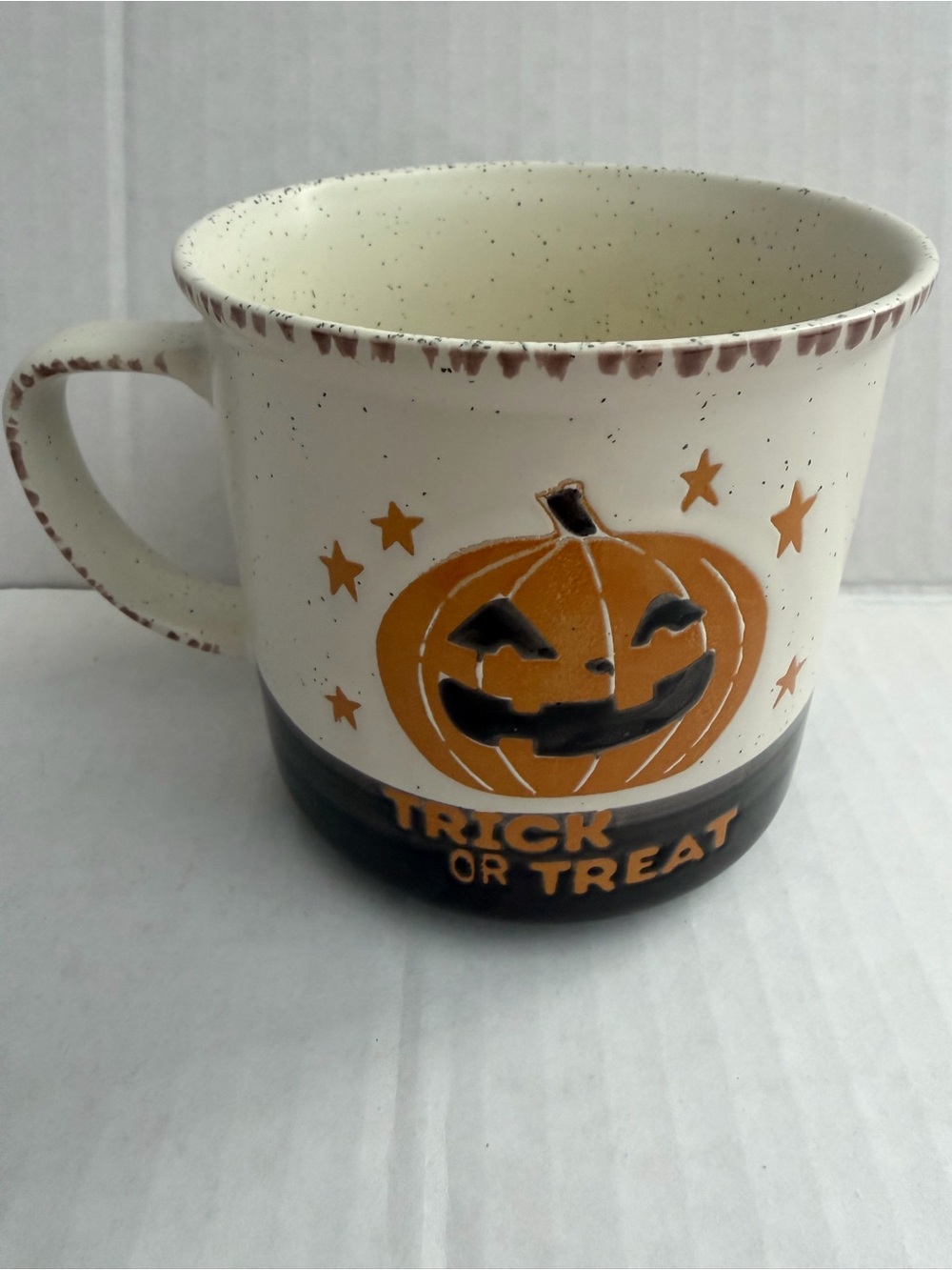Eli & Ana Halloween Pumpkin 'Trick or Treat' Ceramic Mug